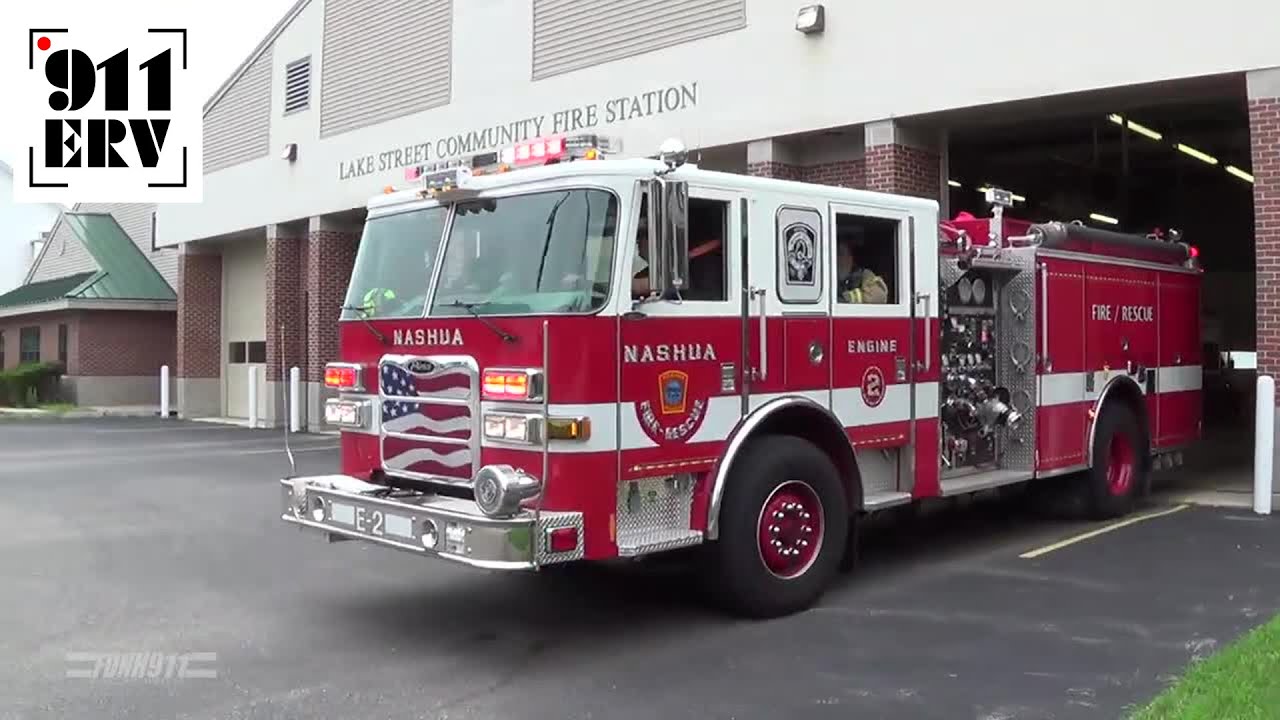 Nashua Fire Department Engine and Ladder 2 Responding