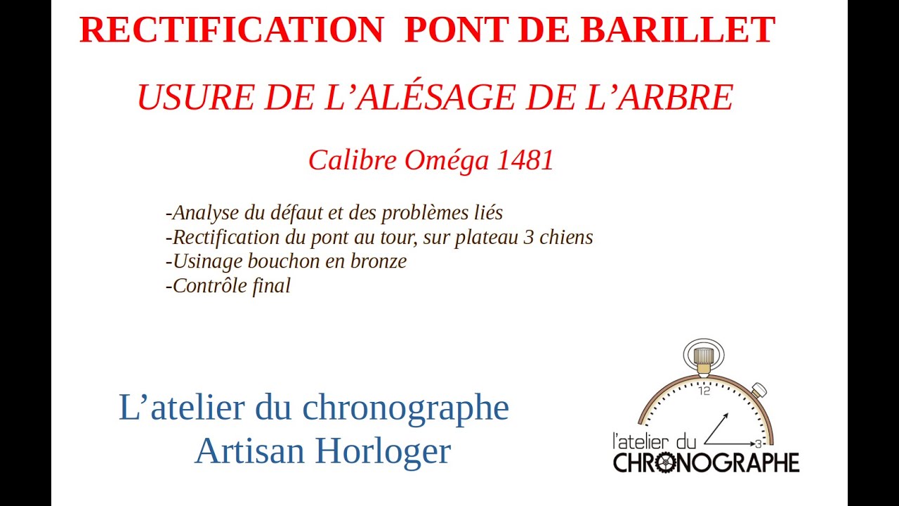 Rectification pont montre Oméga - Horloger - Horlogerie