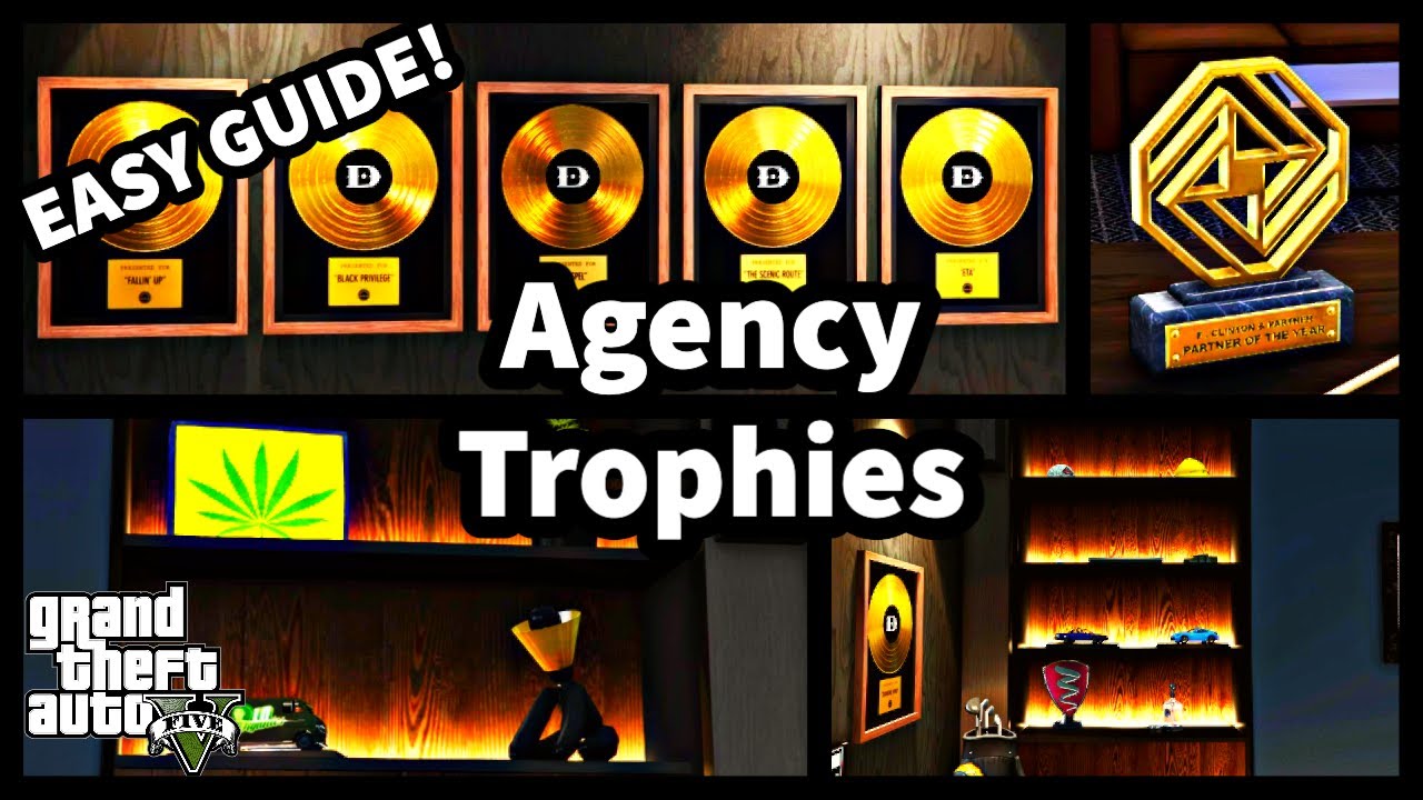 How to get the Agency Office trophies and trinkets | GTA V Online Easy Guide