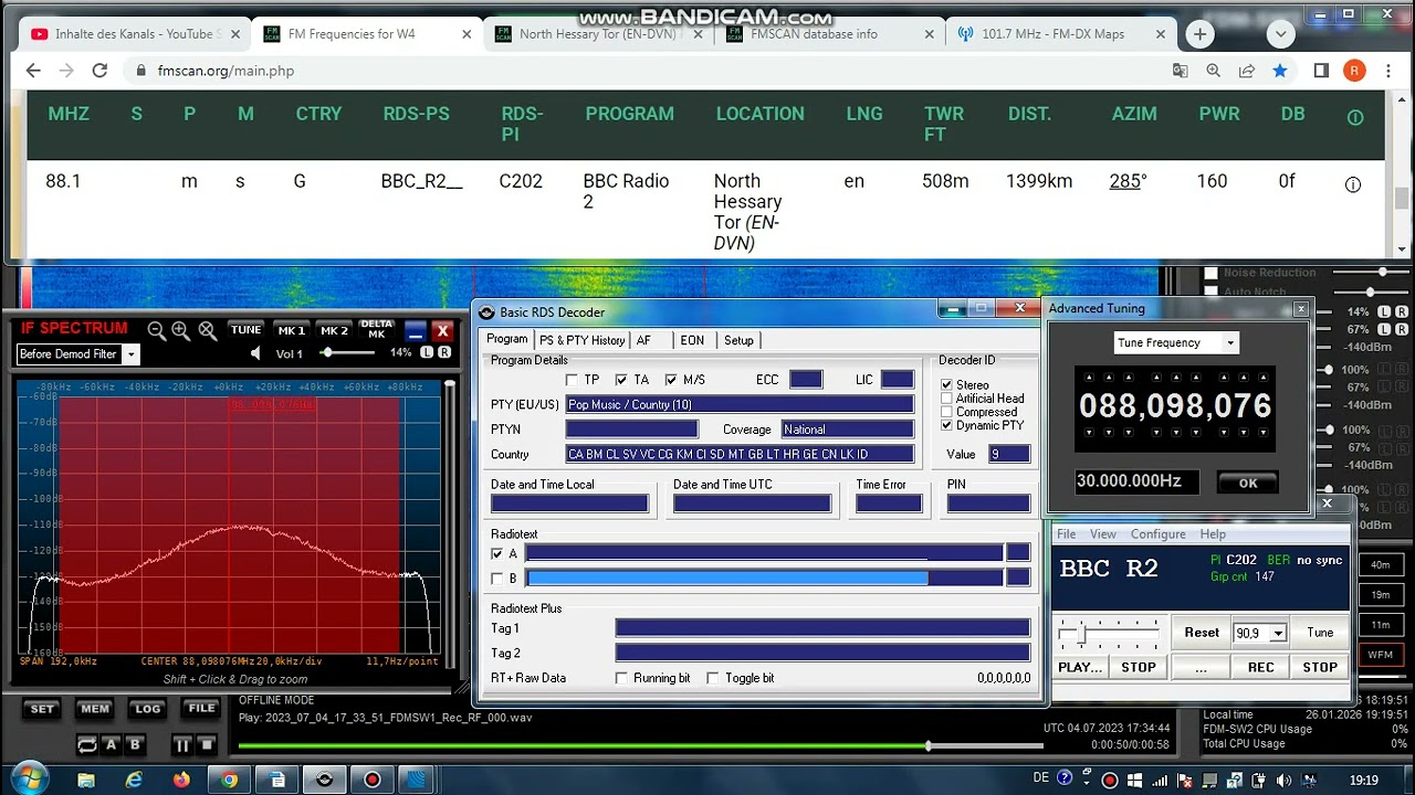 FM DX Es - 040723 - 1735UTC - 88.1 - BBC Radio 2 (G) North Hessary Tor (EN-DVN) 160kW 1399km