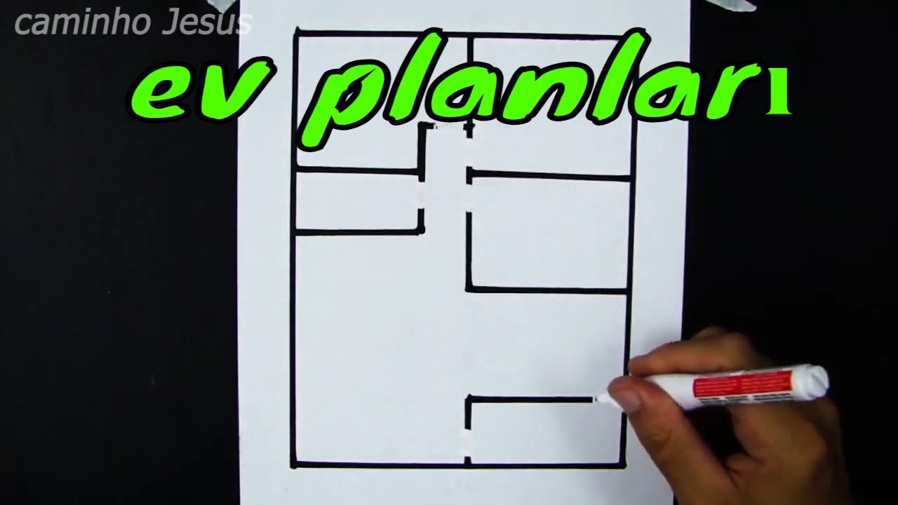 adım adım 3 yatak odalı ev planı nasıl çizilir