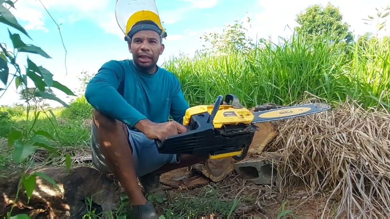 Motosserra geele, para ajudar nos afazeres da chácara #chácara 