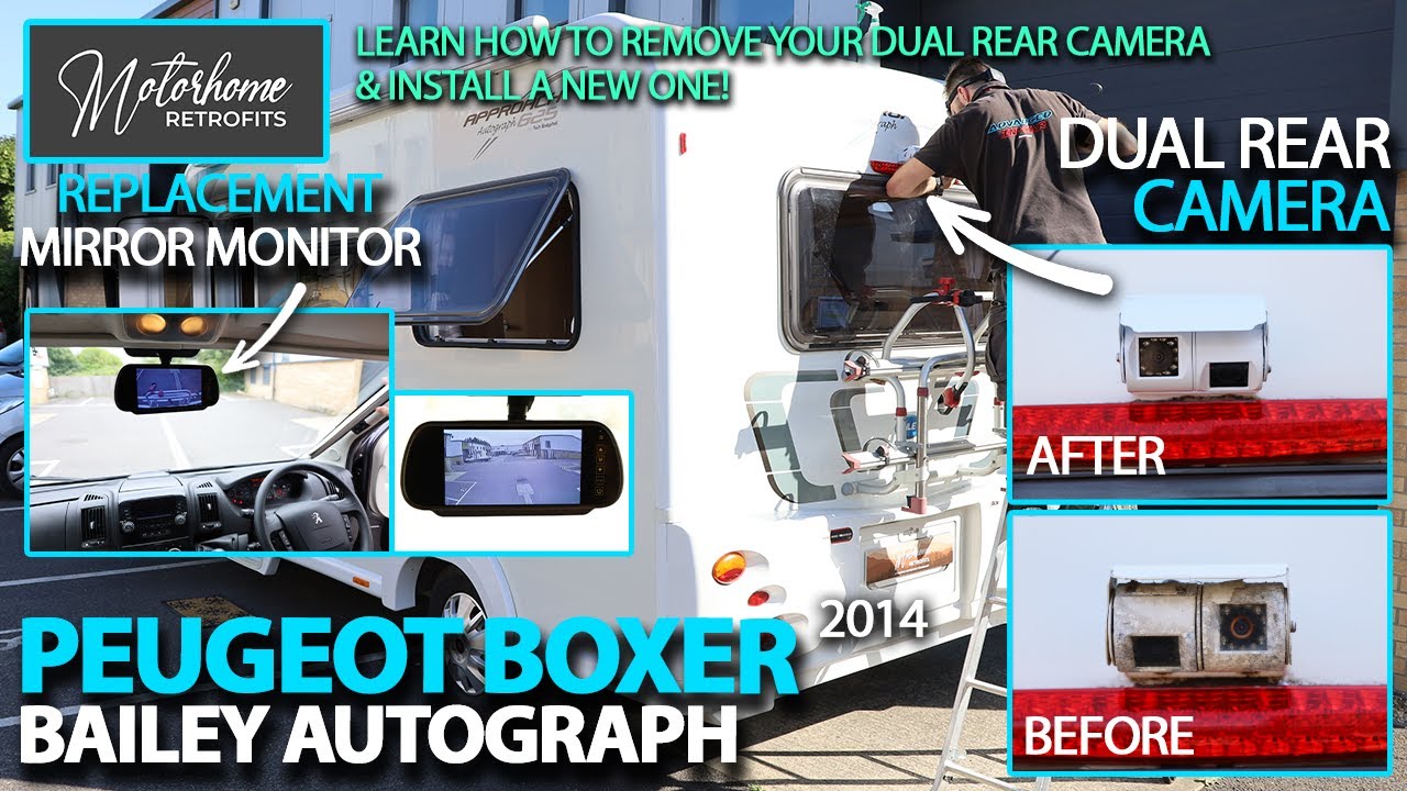 Peugeot Boxer Motorhome gets a NEW Camera Setup!! Replacement Dual Lens Rear Camera & Mirror Monitor