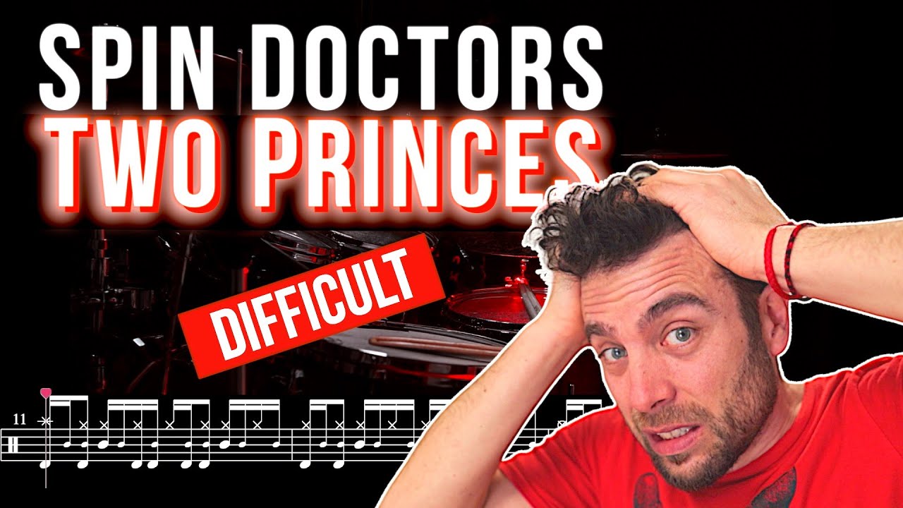 Spin Doctors - Two Princes - Drum cover (with scrolling drum sheet)
