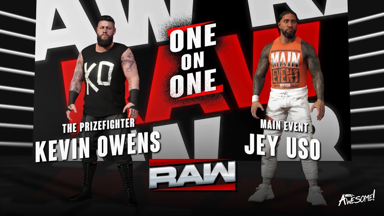 Custom Animated WWE RAW Match card