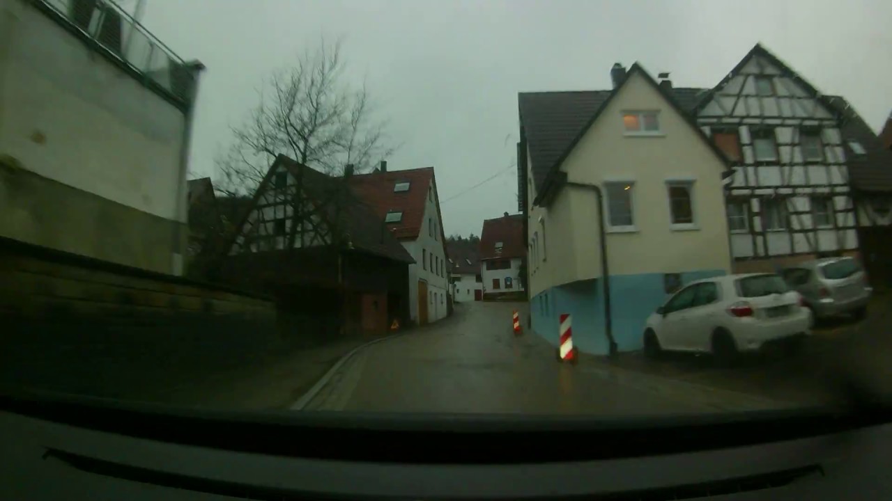 Driving Downtown Nassachtal through Nassach and Baiereck (Germany)