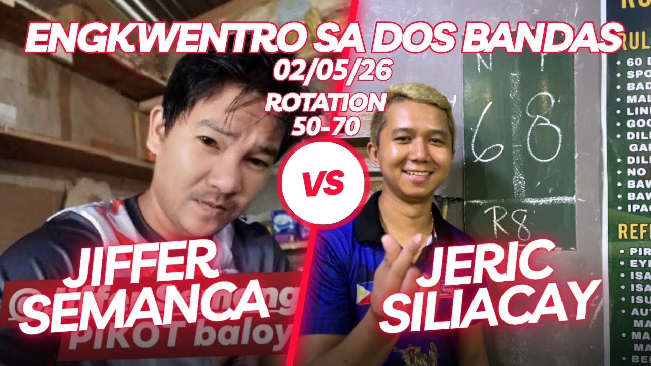 Jeffer Semanca(50) 🆚 Jeric Siliacay (70) Rotation here at Dos Bandas Billiards