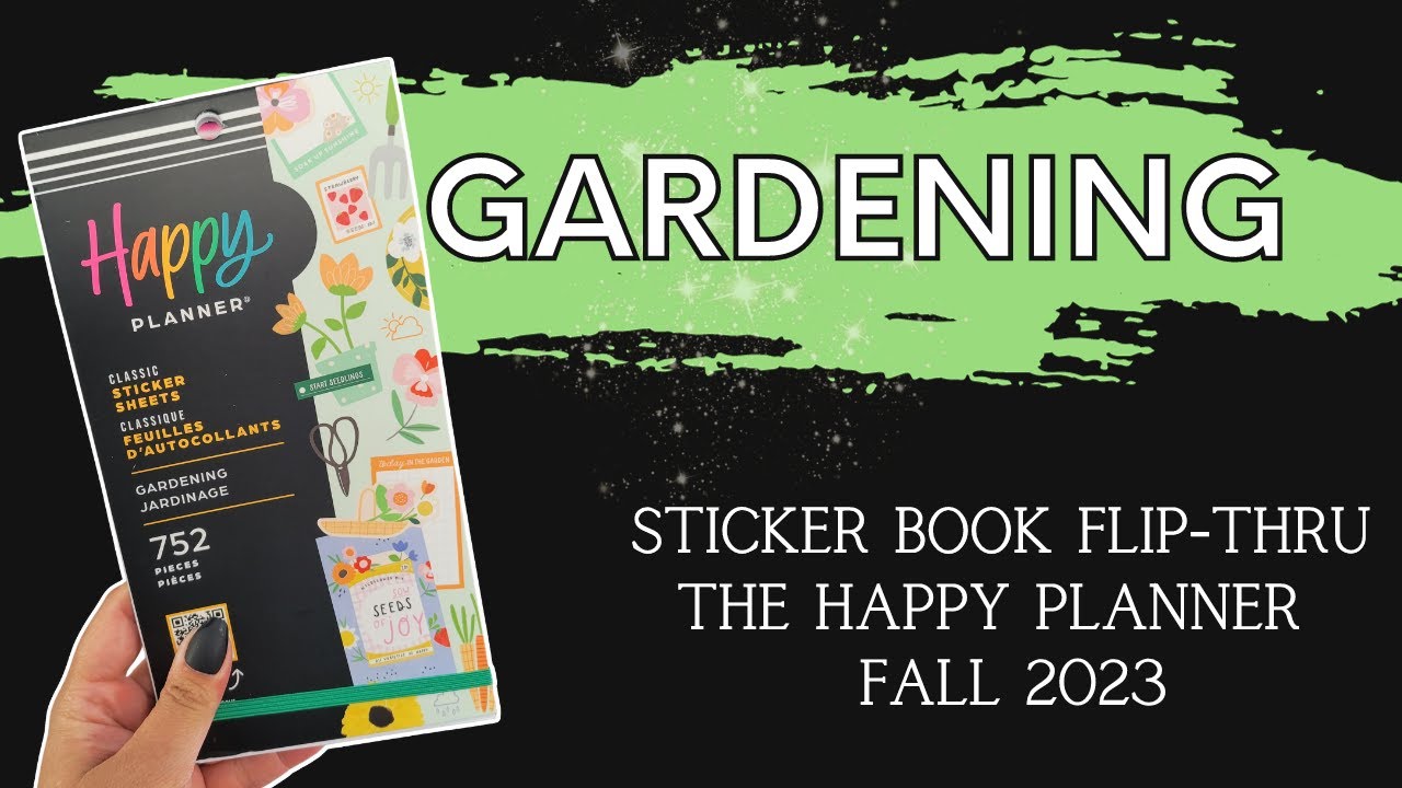 Gardening | Sticker Book Flip-Thru | The Happy Planner | Fall 2023 Release
