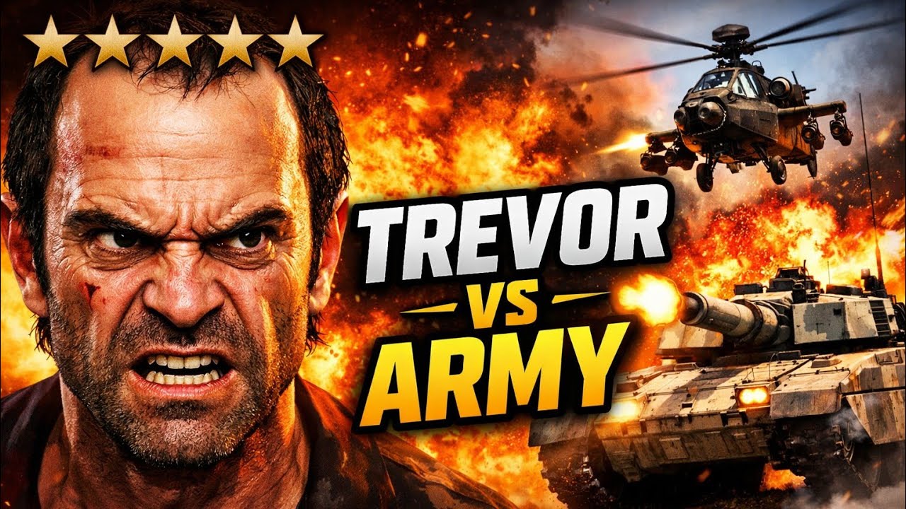 Trevor vs 5 Star Military in GTA 5 😱 Chaos Everywhere!