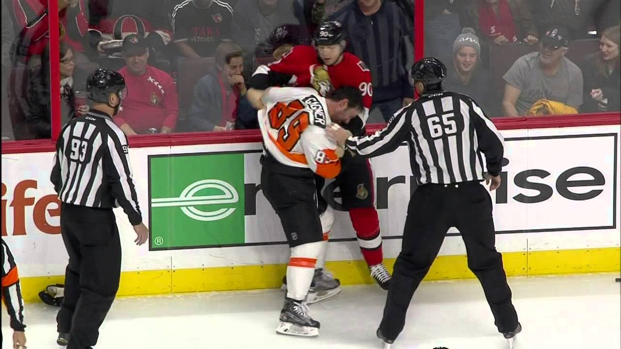 Gotta See It: Chiasson sends Laughton head-first into dashboard
