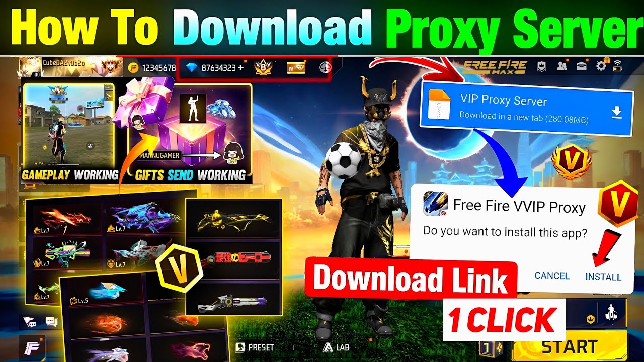 How To Download Proxy Server 💯🔥| proxy Server Free Fire Kaise Download Karen | proxy server ki id