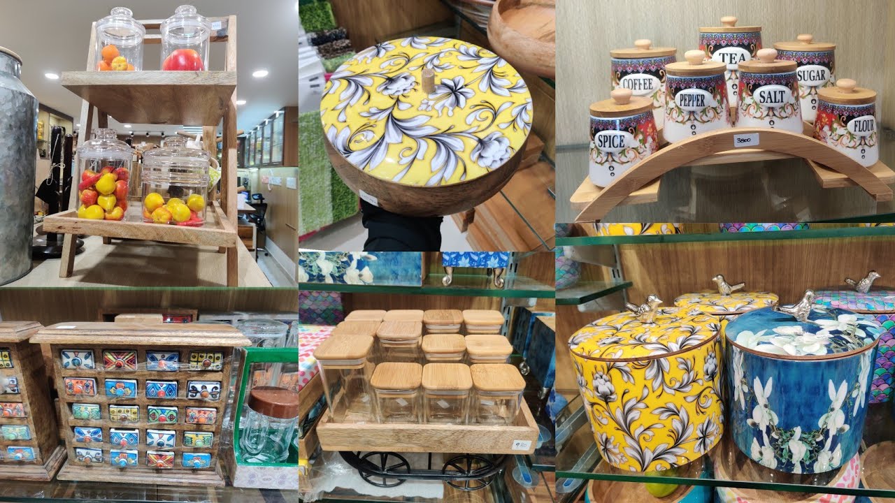 kitchen Spice Ceramic Jars Spice Glass Bottles Oil spray bottles Oil Bottle Wooden Storages #omega