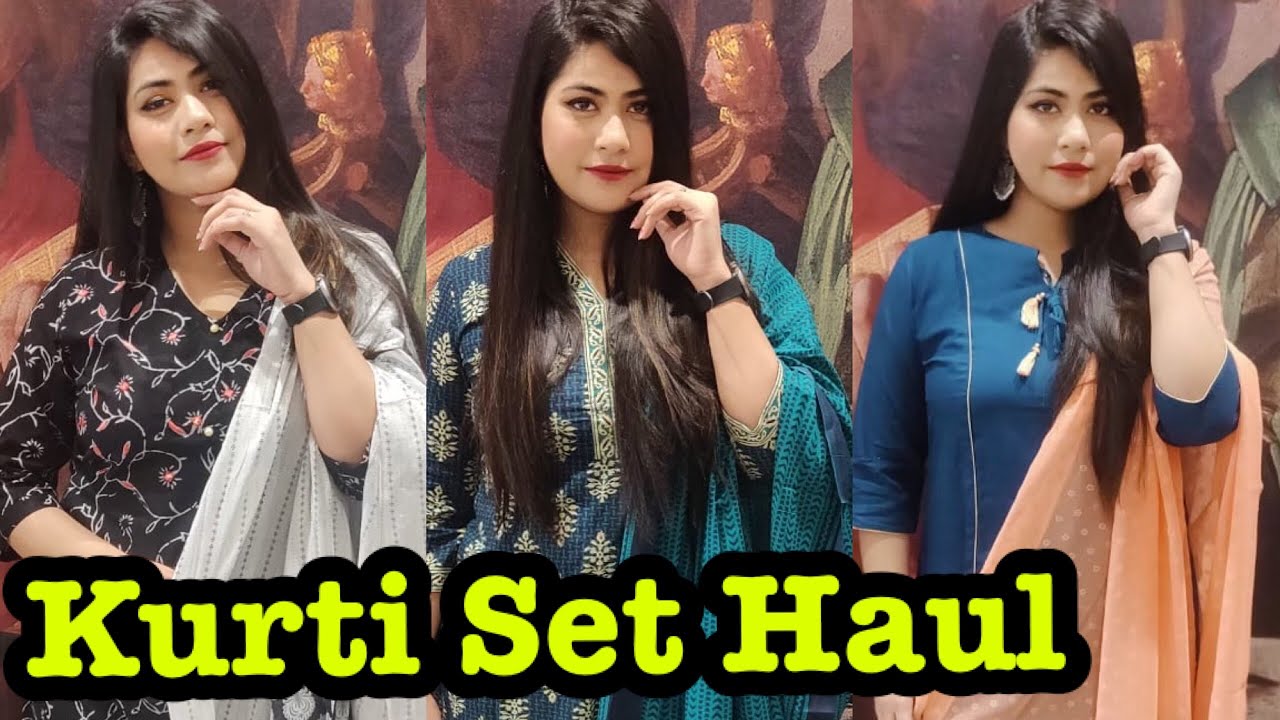 Amazon Kurta palazzo set haul | Myntra kurta set Haul