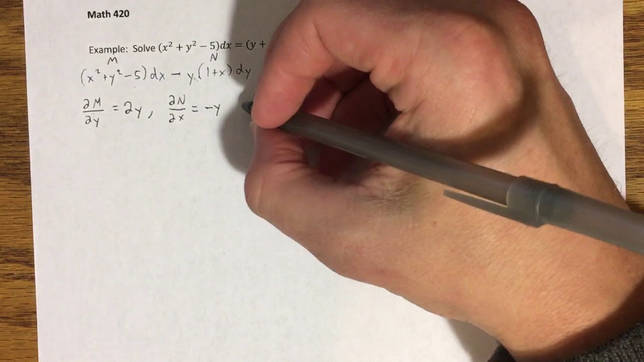 2.4 - Exact Equations (Part 2)