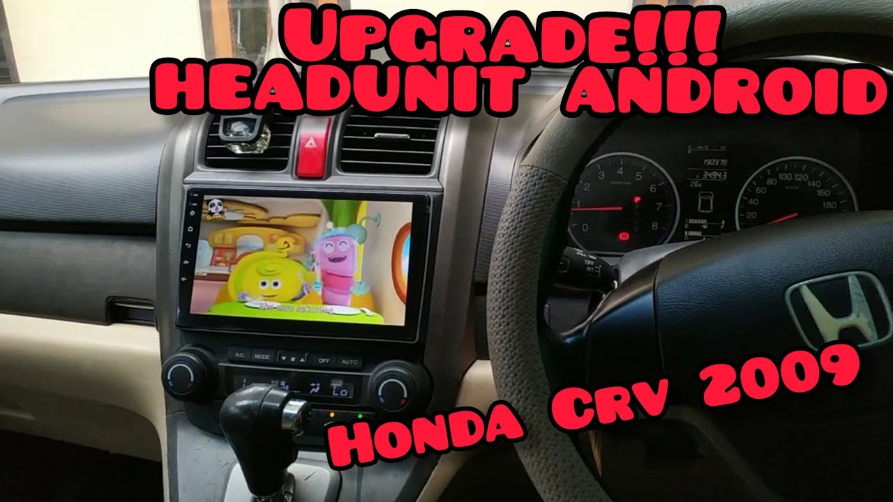 pasang headunit android 9 inch di honda crv 2009