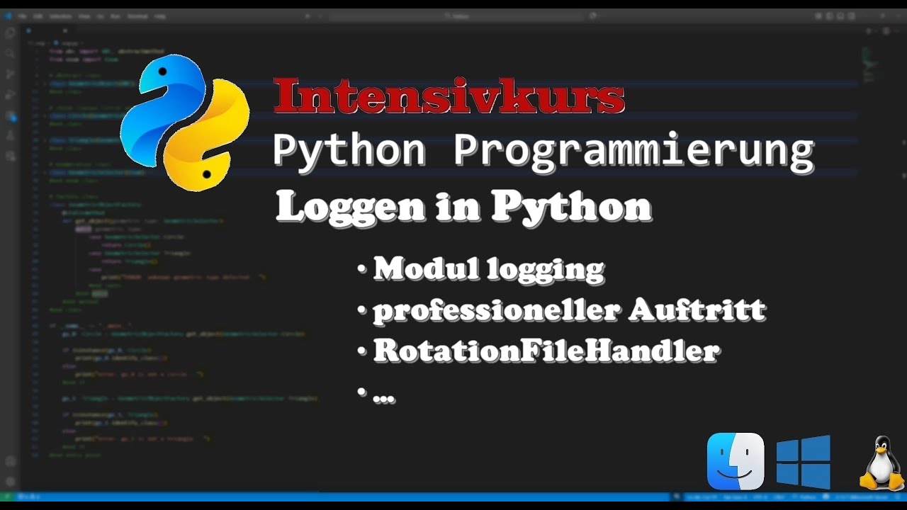 Intensivkurs Python Programmierung 🐍 - Loggen mit Python | ITWorks4U