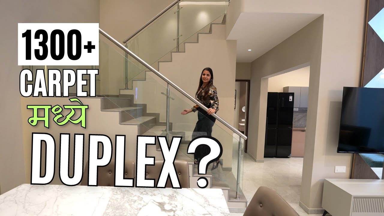 Pride World City Montreal 3BHK Duplex 🏠 1300+Sq.Ft. Carpet Show Flat in PCMC #home #interiordesign