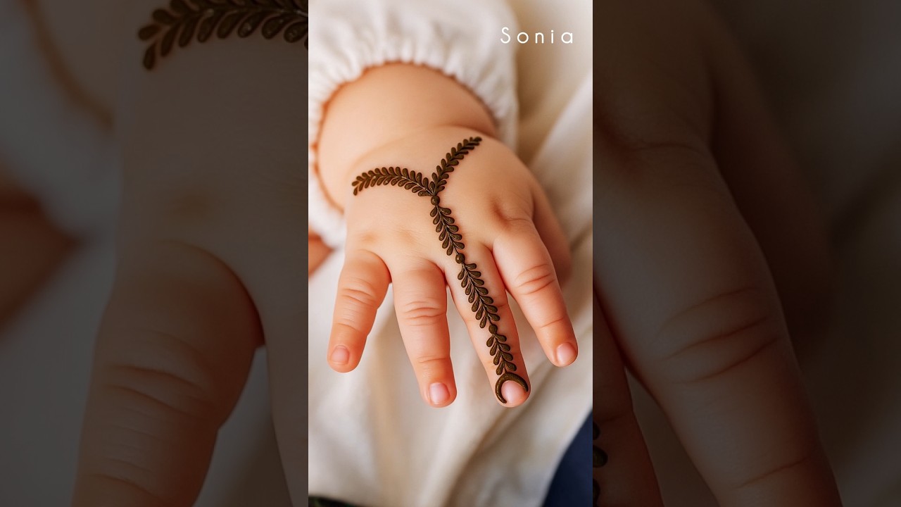 Simple & Cute Baby Hand Mehndi Design 