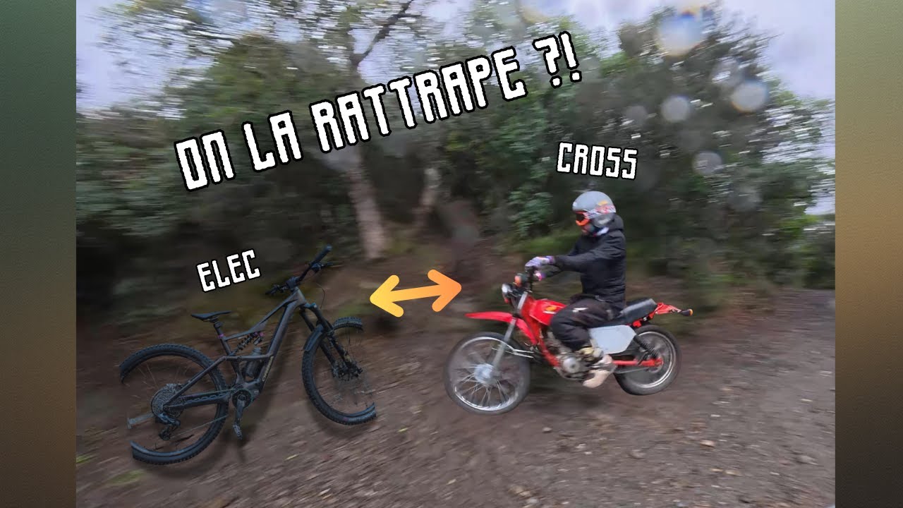 ON RATTRAPE UNE MOTO CROSS EN VTT ÉLECTRIQUE ?!