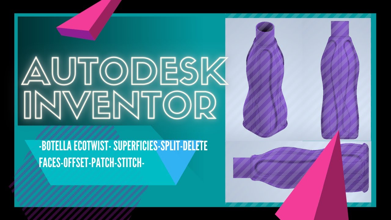 |Modelado botella ecotwist| superficies | patch | stitch |