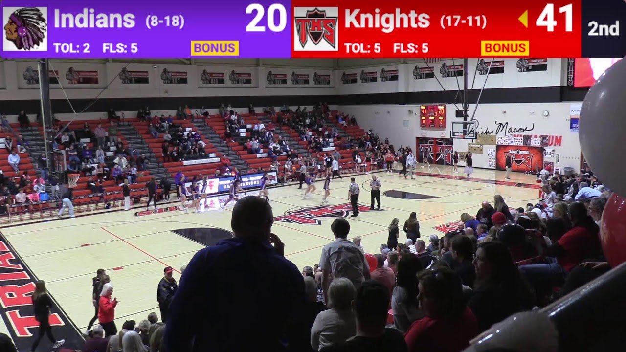 Lady Indians Basketball: Mascoutah Indians @ Triad Knights