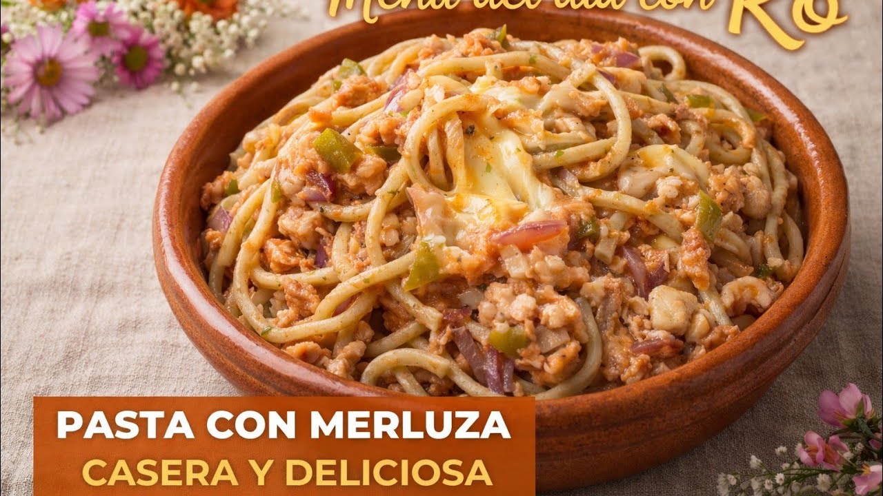 Pasta con merluza casera 🐟🍝 