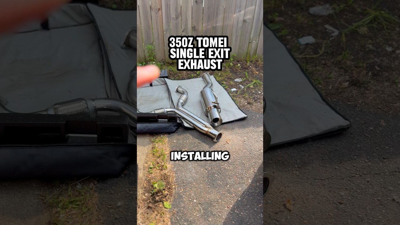 350z Tomei Single Exit Exhaust Install #350z #tomei