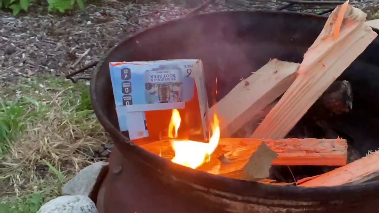 Burning cardboard lol