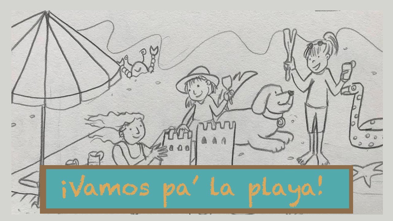 COMO DIBUJAR LA PLAYA FACIL PARA TODOS. ☀️  🏝. 🌊