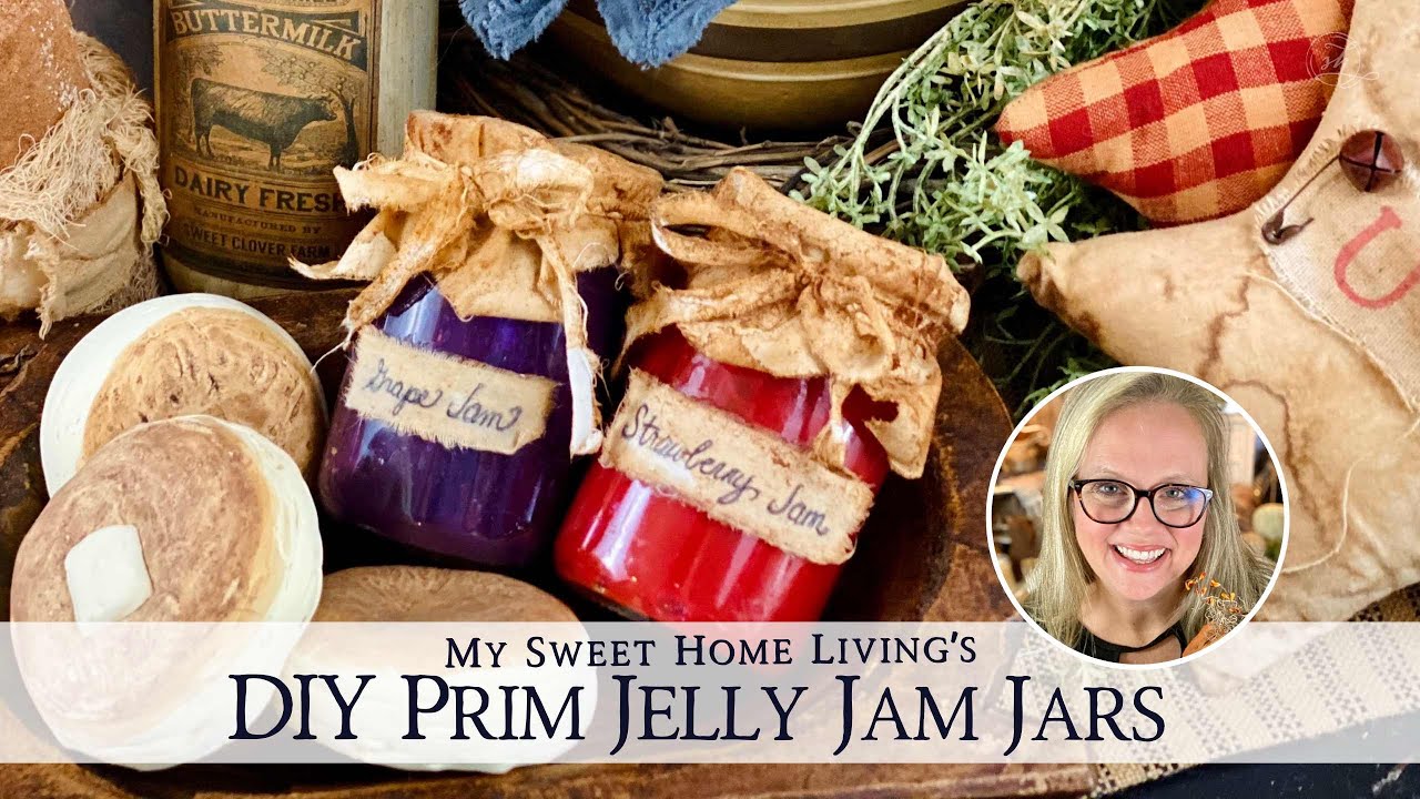 Craft With Me: DIY Primitive Jelly Jam Jars