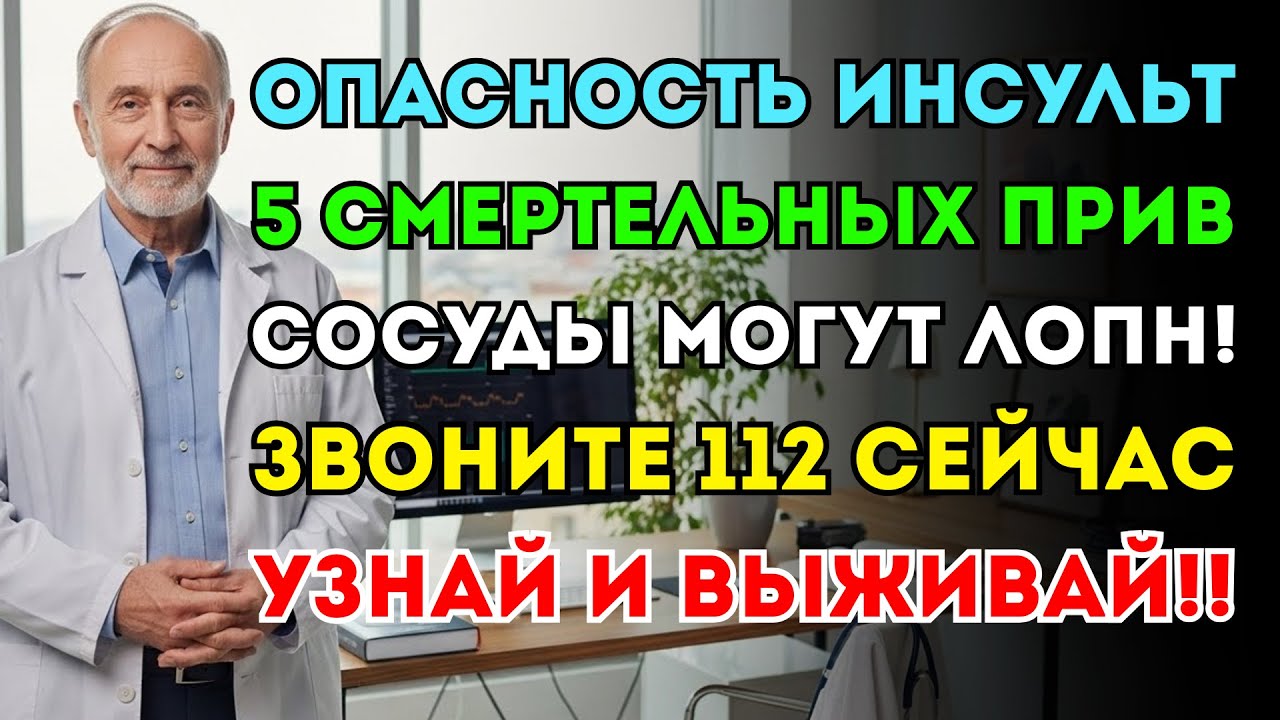 инсульт — причина смертности №1: 5 опасных сигналов привычек в 70 лет, при которых вызывайте 119