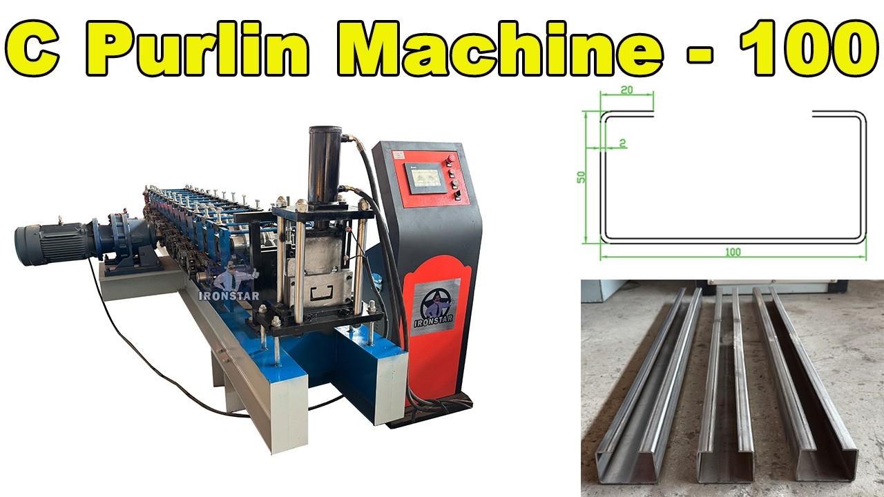 75/100mm C purlin 2 sizes in 1 roll forming machine in Mozambique （100mm）