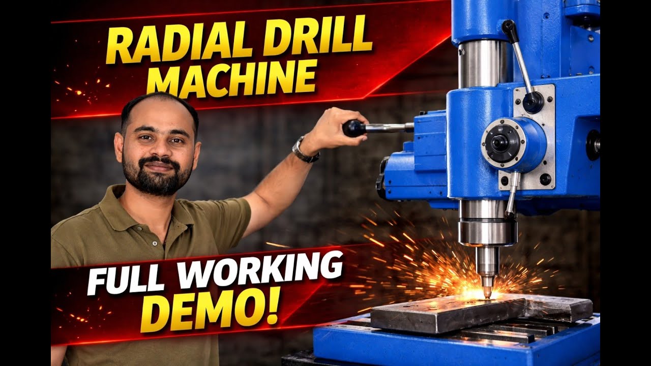 Radial Drilling Machine Working & Operation | Full Demo | Workshop Machine | Pentagon Machines