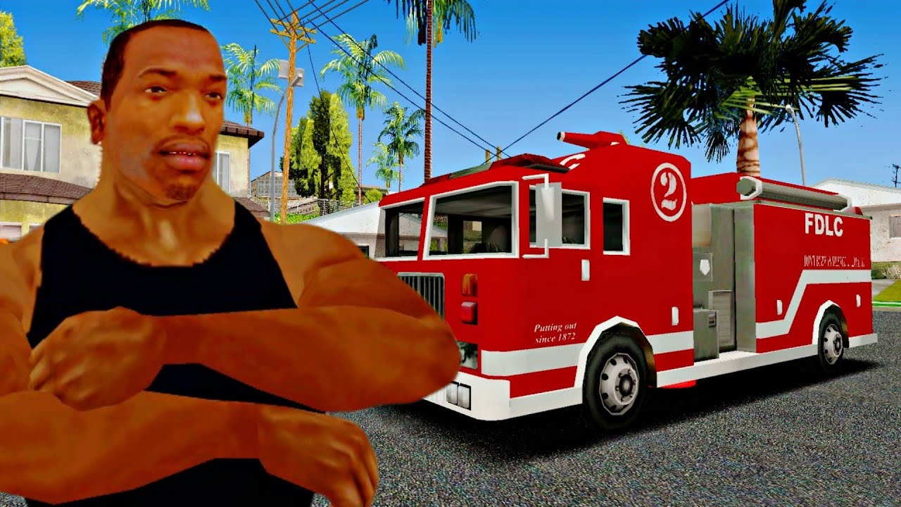 CJ trabaja de Bombero - GTA: San Andreas Loquendo.