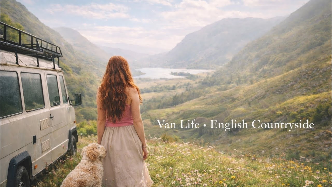 Relaxing Fairytale Vanlife in England 🌸 [NO TALKING] (1 HOUR) The Ultimate Comfort Video