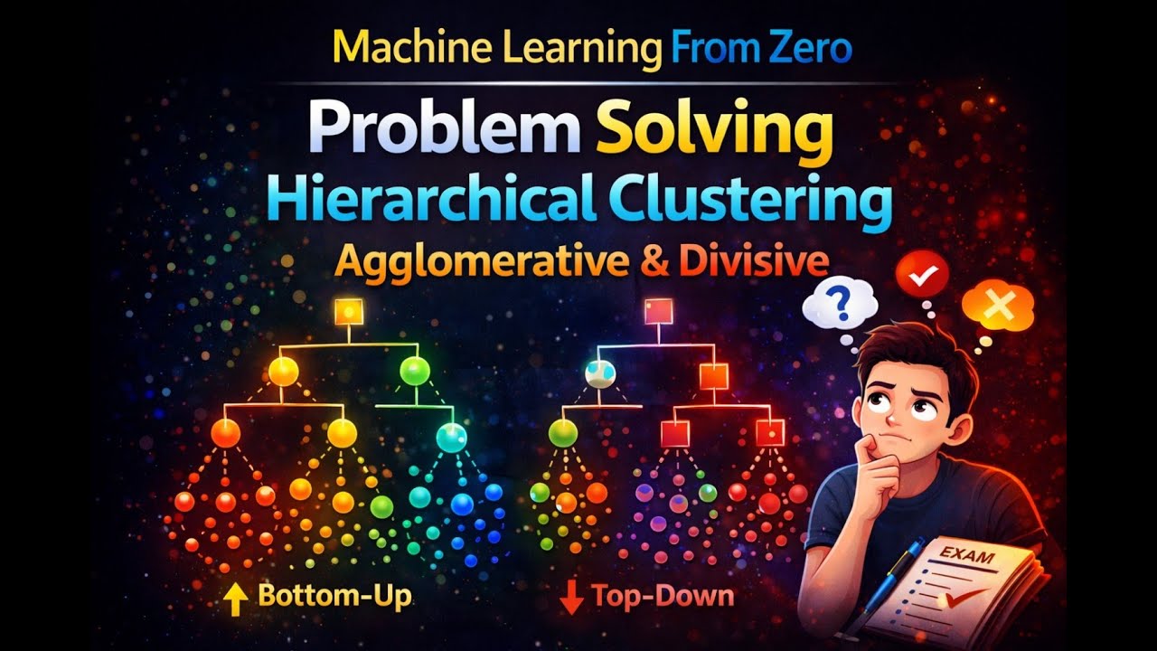 Problem Solving  Hierarchical Clustering | Agglomerative & Divisive Machine Learning From Zero |L.43