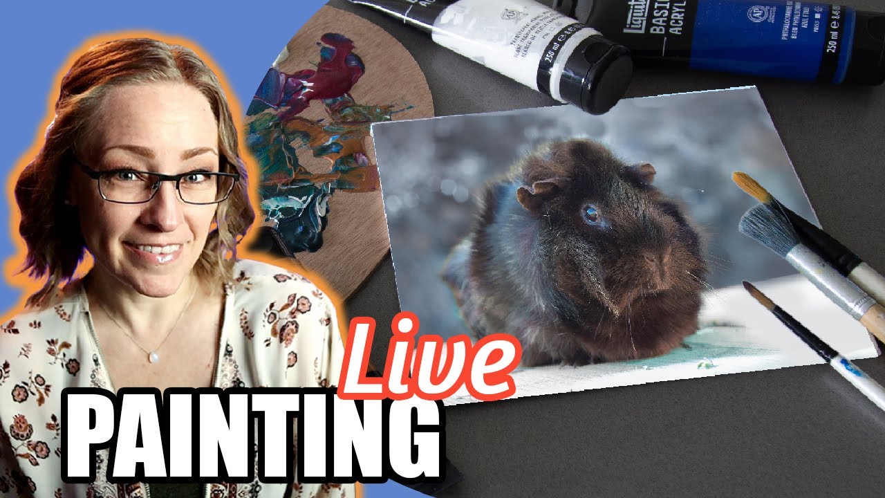 Guinea Pig - Acrylic Painting Tutorial LIVE