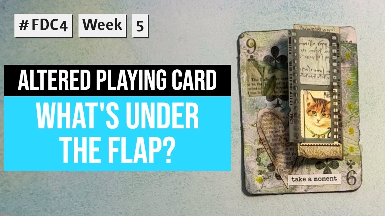 How I Altered This Playing Card #fdc4  Week 5 @ShanoukiArt #art #mixedmedia