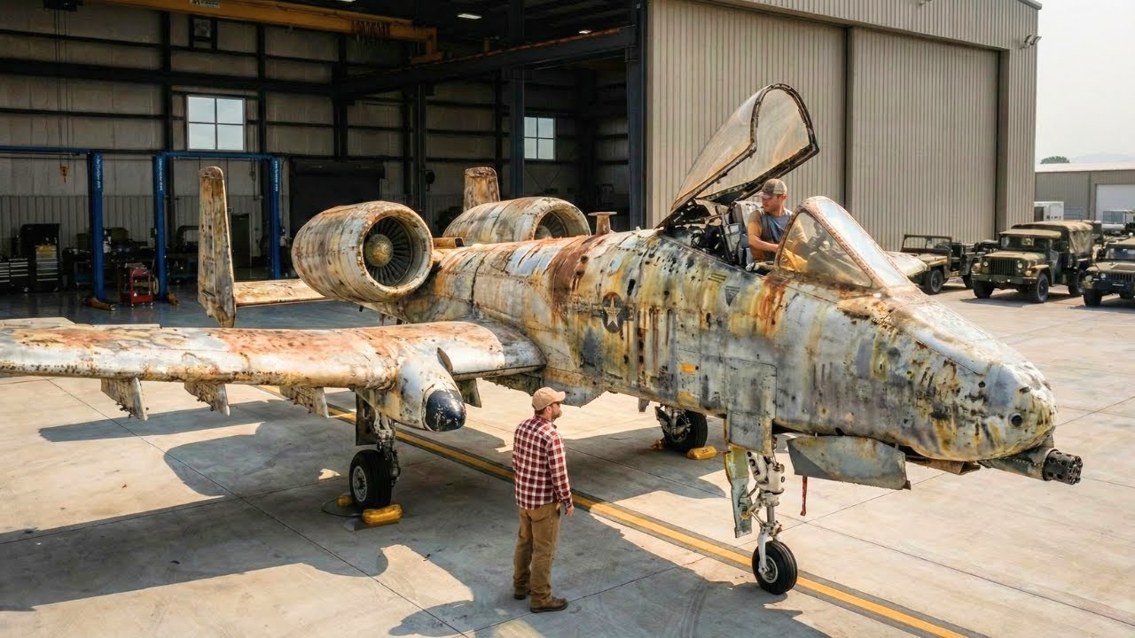ASMR Plane Restoration! Full Restoration of an A-10 Thunderbolt II from Disrepair to Looking New