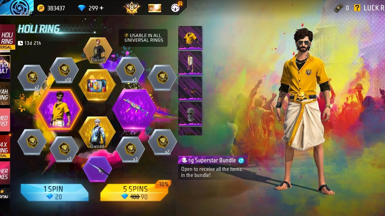 New Holi Ring Event _ Free Fire 🔥🔥