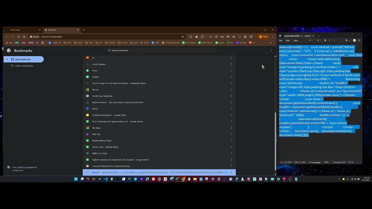 Browser Auto Refresh Bookmark (Google Chrome)