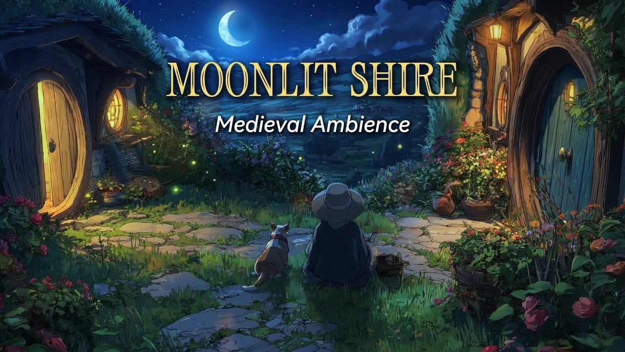 Medieval Fantasy Music for Relaxation and Focus | Moonlit Shire | Medieval Ambience