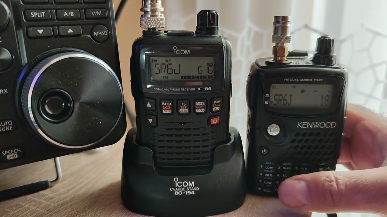 Icom R6 vs Kenwood TH F7E 2m band RX comparison