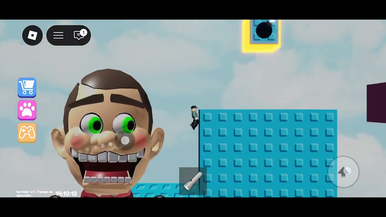 Jugando a escapa de la tienda de juguetes de mr funny