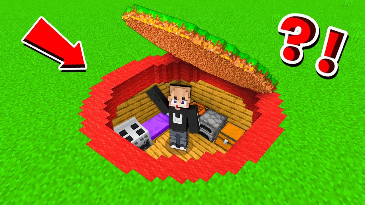 BUNKER RAHASIA BAWAH TANAH PALING AMAN UNTUK BERTAHAN HIDUP DI MINECRAFT!!