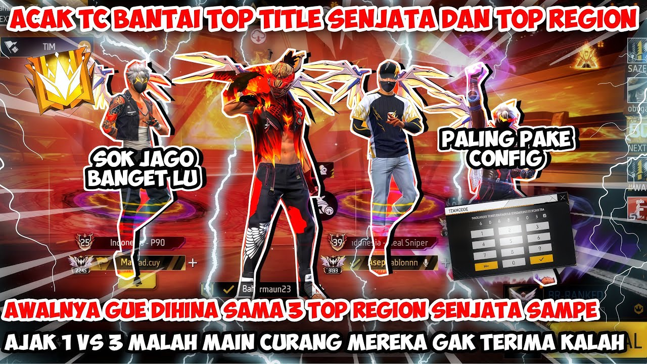 ACAK ACAK TC DIHINA ORANG TUA SAMA TOP RIGION SAMA TOP SENJATA NGAJAK 1 VS 3 GUA BANTAI KALAH DIKICK