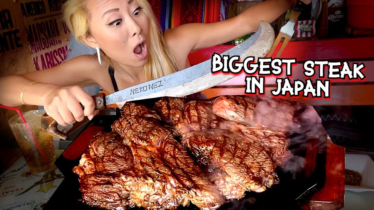 САМЫЙ БОЛЬШОЙ СТЕЙК В ЯПОНИИ!! 3 КГ МЯСА В NEKONEZ #RainaisCrazy