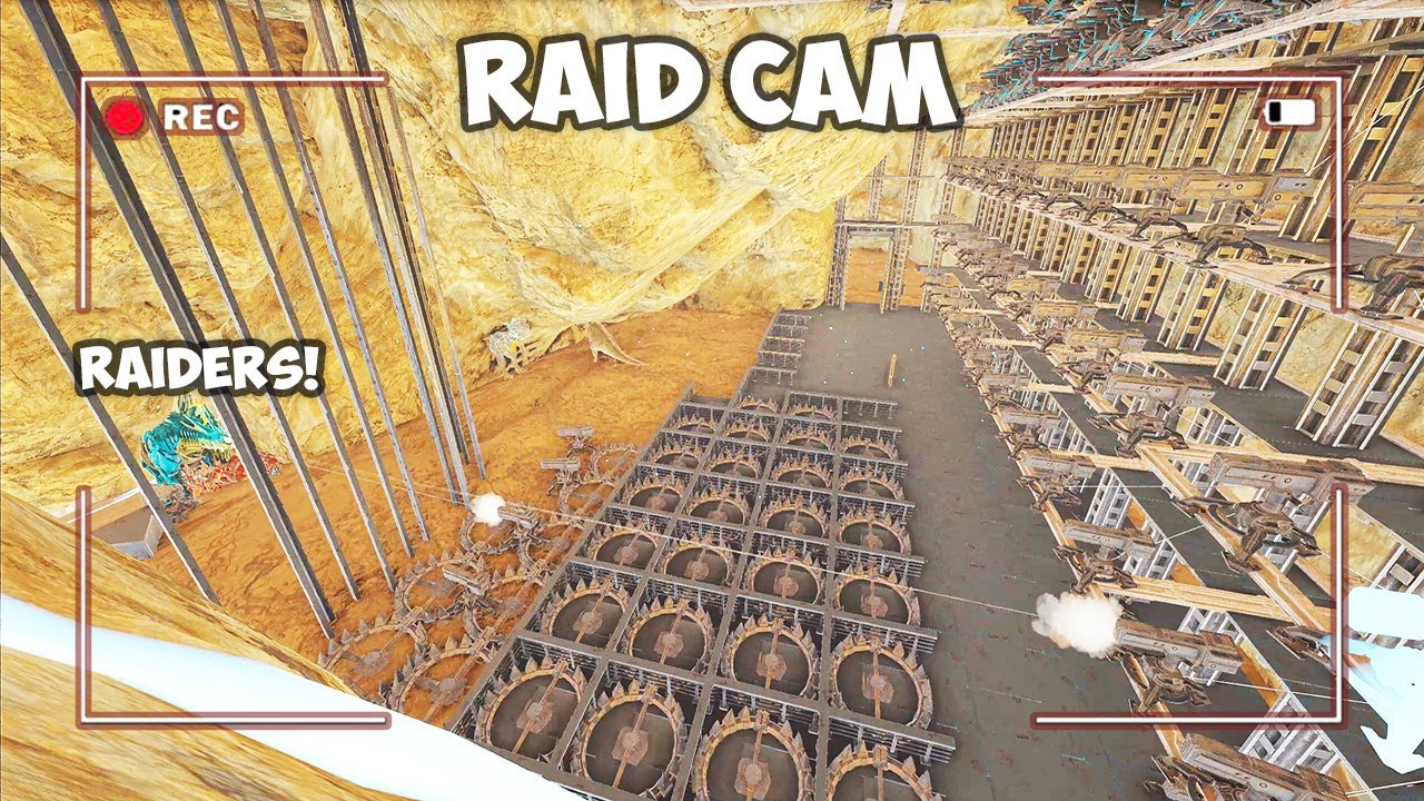 Ark PVP Raid Cam - 4 Raids in 1 Raid Cam! Fjordur, Center And Island!