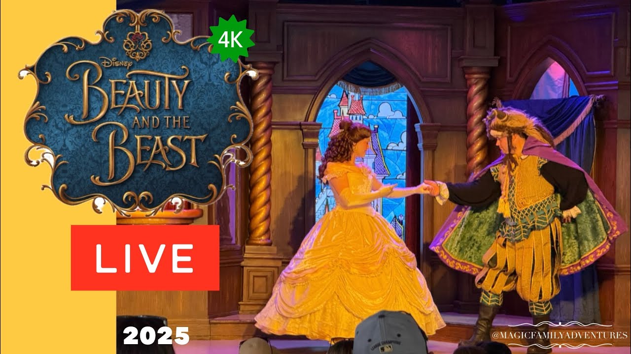🌹[4K] Beauty and the Beast LIVE | Storytelling at the Royal Theatre | Disneyland Park Fantasyland 🎭