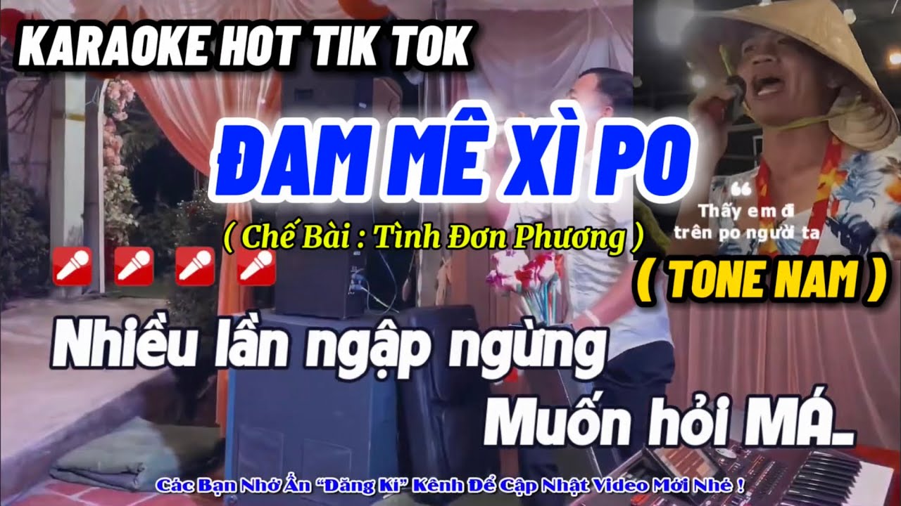 Karaoke Đam Mê Xì Po ( Tone Nam ) | Nhiều lần ngập ngừng Muốn hỏi má Má ơi mua, cho con Xì Po...